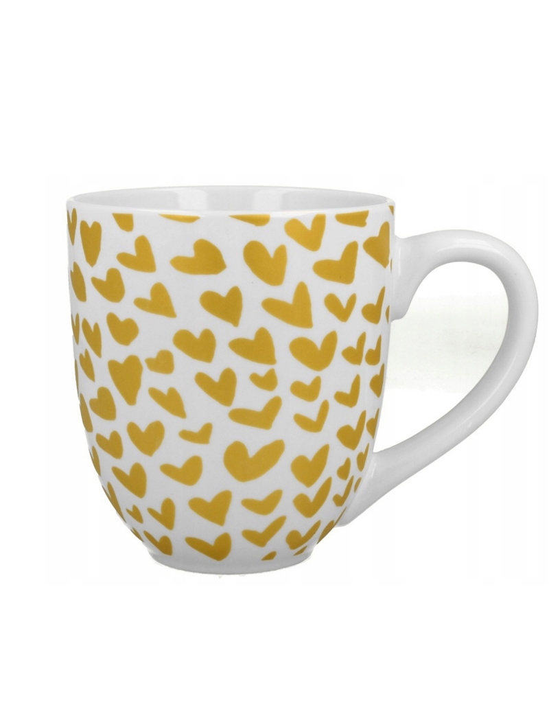 Mug con cuoricini dorati