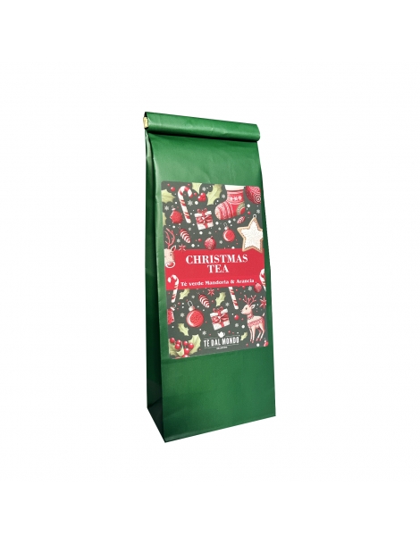 Tè verde sencha mandorla e arancia in foglia