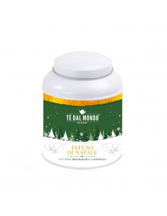 Latta natalizia con tè verde melograno e cannella in foglia sfusa