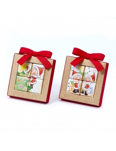 Puzzle di cioccolatini al latte natalizi