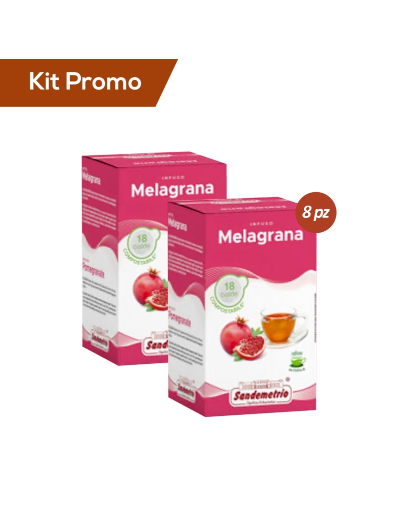 Kit 8 astucci di cialde Infuso Melagrana, Sandemetrio