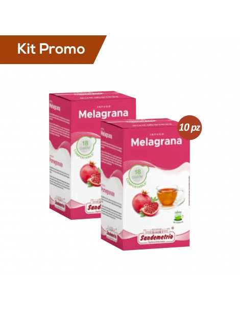 Kit 10 astucci di cialde Infuso Melagrana, Sandemetrio