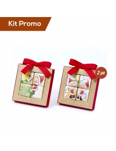 Kit 2 Puzzle di cioccolatini al latte natalizi