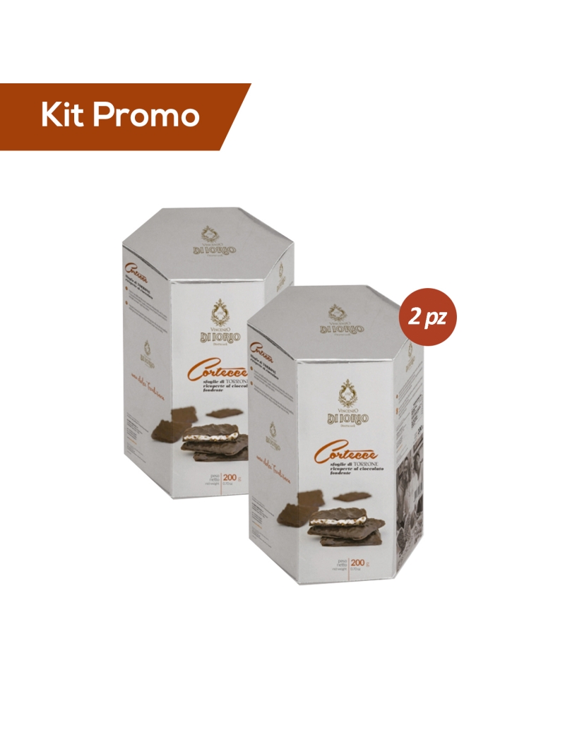 Kit 2 astucci di cortecce Ricoperte Di Cioccolato Fondente