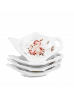 Set Di 4 Tovagliette rose In porcellana per Bustine Da Tè