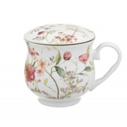 Tisaniera Primavera Retrò New Bone China In Confezione Regalo