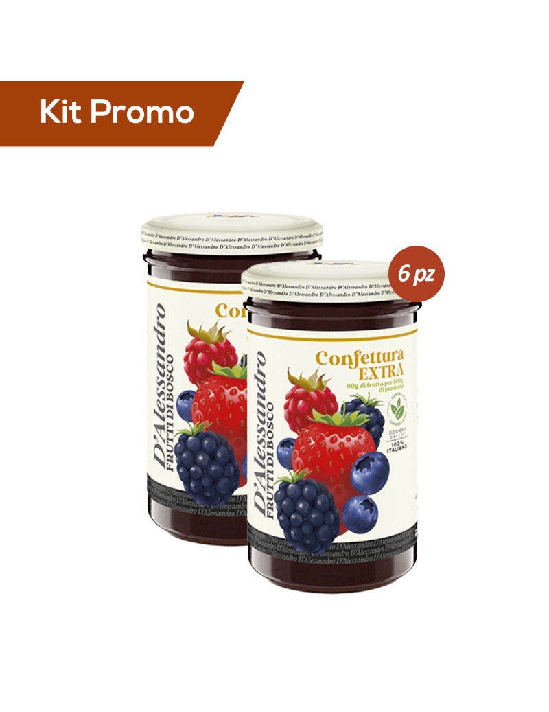 Kit 6 vasetti di confettura Di Frutti Di Bosco senza Glutine
