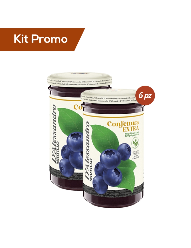 Kit 6 Confetture Di Mirtilli senza Glutine