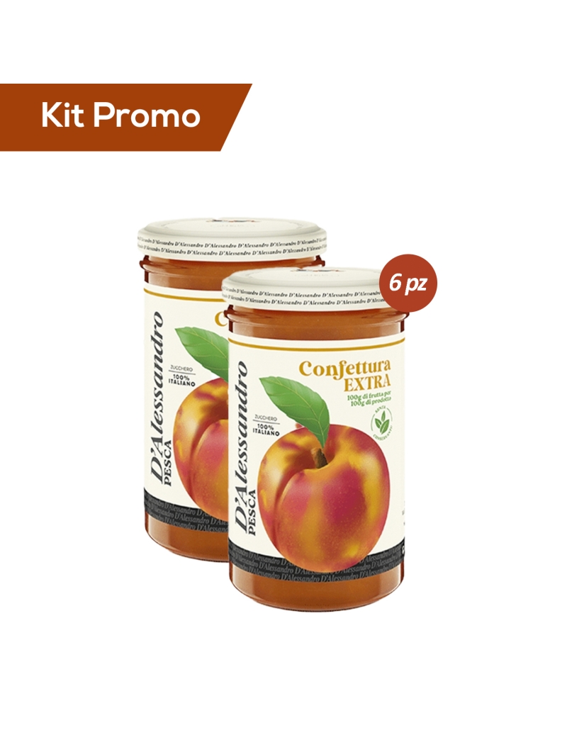 Kit 6 Confetture Di pesche senza Glutine
