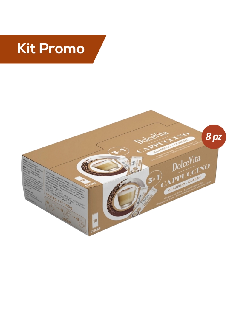 Kit 8 astucci di Cappuccino Solubile Dolce Vita