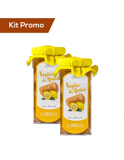 Kit 2 vasetti di Babà Napoletani Imbevuti Nel Limoncello