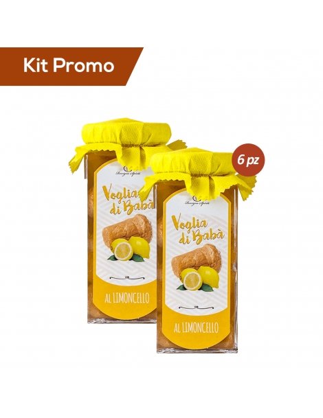 Kit 6 vasetti di Babà Napoletani Imbevuti Nel Limoncello