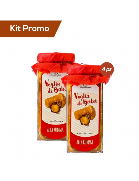 Kit 4 vasetti di Babà Napoletani Imbevuti Nel Rhum