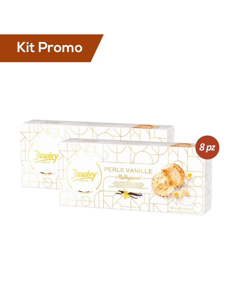 Kit 8 astucci di Biscotti Ricoperti di Cioccolato Bianco Con Cuore di Vaniglia