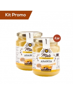 Kit 8 vasetti di Miele D'Arancio Grezzo