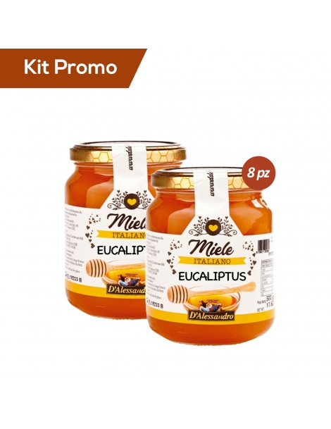 Kit 8 vasetti di Miele Di Eucaliptus