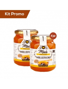 Kit 4 vasetti di Miele Millefiori puro