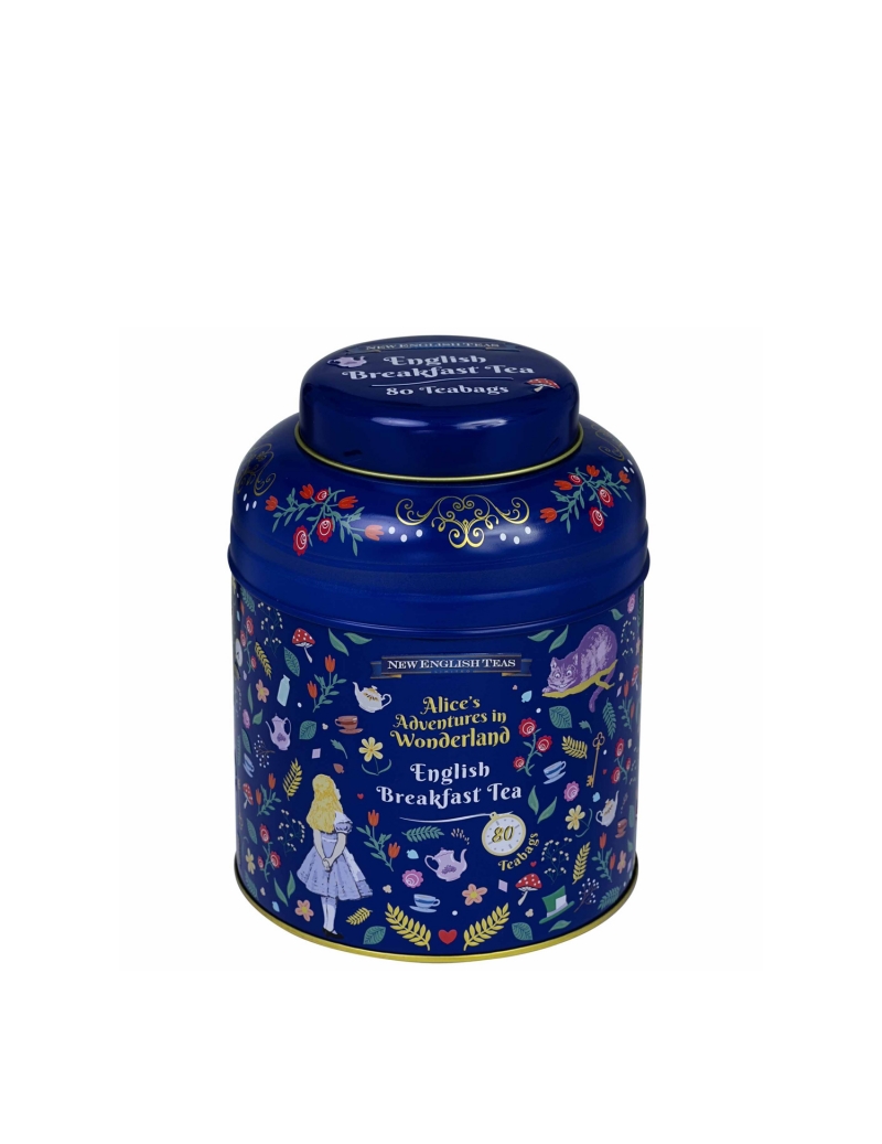 Latta di tè nero English Breakfast Alice in Wonderland, English Teas