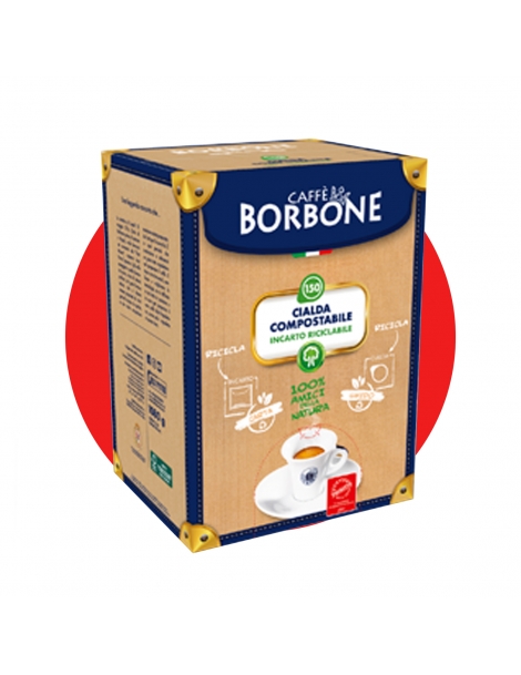 Cialde compostabili caffè Borbone, miscela rossa