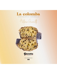 Colomba artigianale con cioccolato e caramello Perrotta