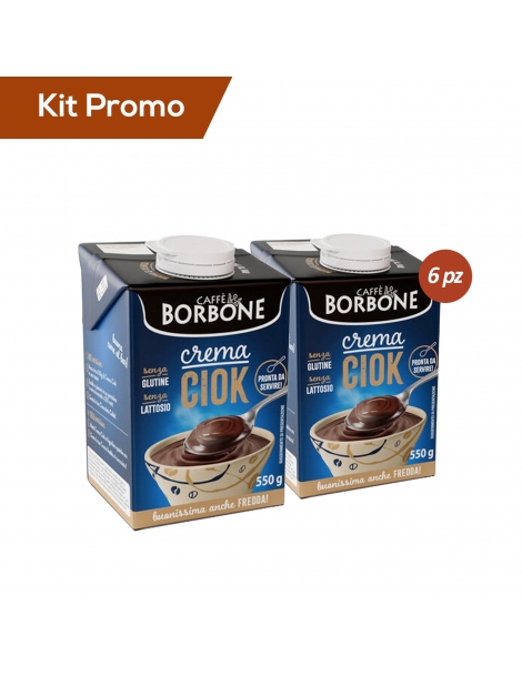 Kit 6 Creme al cioccolato Borbone senza glutine