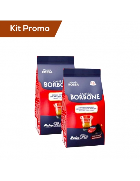 Kit 2 sacchetti di capsule Dolce Gusto Miscela rossa Borbone