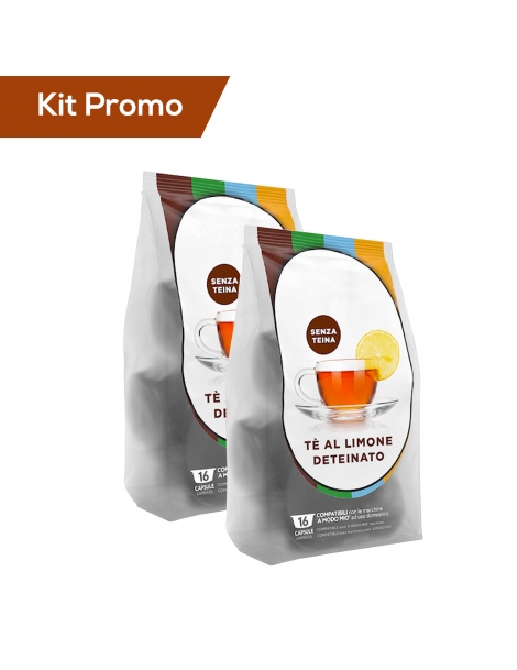 Kit 2 sacchetti Capsule compatibili con Lavazza* A Modo Mio di Tè al limone Deteinato