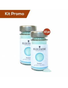 Kit 10 vasetti di zucchero aromatizzato all'anice da 90 gr