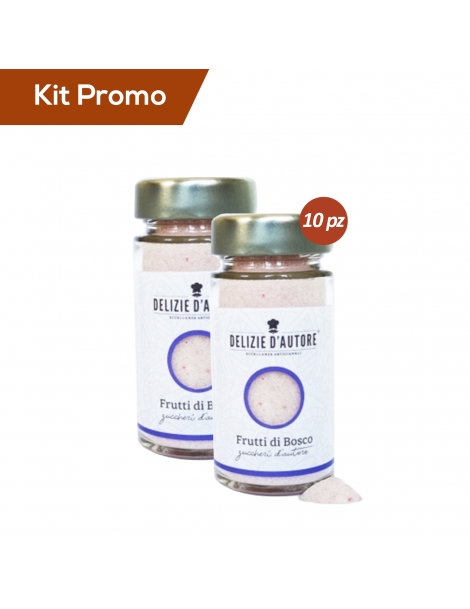 Kit 10 vasetti di zucchero aromatizzato ai frutti di bosco da 90 gr