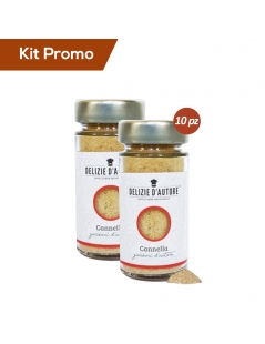 Kit 10 vasetti di zucchero aromatizzato alla Cannella da 90 gr