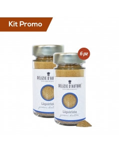 Kit 6 vasetti di zucchero aromatizzato alla liquirizia 90 gr