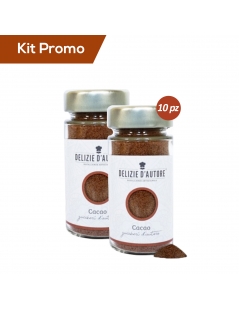 Kit 10 vasetti di zucchero aromatizzato al cacao 90 gr
