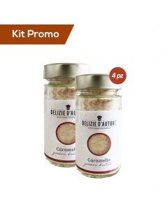 Kit 4 vasetti di zucchero aromatizzato al caramello 90 gr
