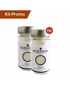 Kit 4 vasetti di zucchero aromatizzato al cocco 90 gr