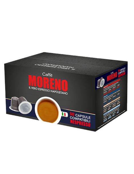 Caffè Moreno 50 Capsule Nespresso Miscela Aroma Espresso