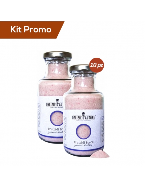 Kit 10 vasetti di zucchero aromatizzato ai frutti di bosco 220 gr