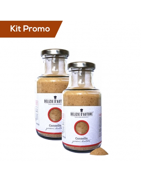 Kit 2 vasetti di zucchero aromatizzato alla cannella 220 gr