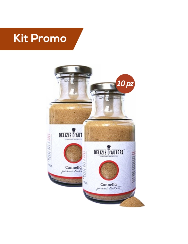 Kit 10 vasetti di zucchero aromatizzato alla cannella 220 gr