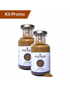 Kit 2 vasetti di zucchero aromatizzato alla liquirizia da 220 gr