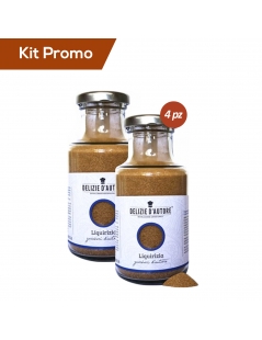 Kit 4 vasetti di zucchero aromatizzato alla liquirizia da 220 gr