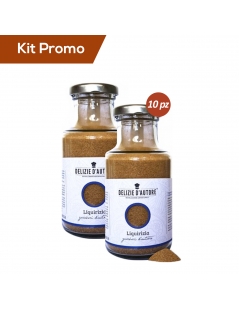 Kit 10 vasetti di zucchero aromatizzato alla liquirizia da 220 gr