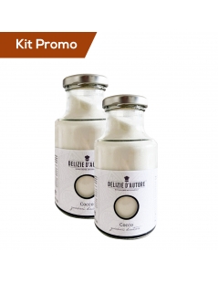 Kit 2 vasetti di zucchero aromatizzato al cocco da 220 gr