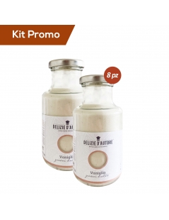 Kit 8 vasetti di zucchero aromatizzato alla vaniglia da 220 gr