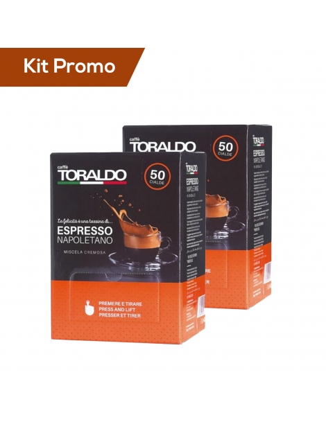 Kit 100 Cialde caffè Toraldo, miscela cremoso