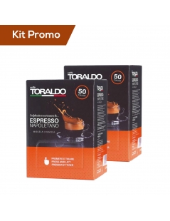 Kit 100 Cialde caffè Toraldo, miscela cremoso