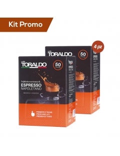 Kit 200 Cialde caffè Toraldo, miscela cremoso