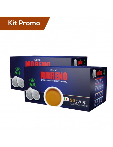 Kit 100 Cialde Caffè Moreno Miscela Aroma Espresso