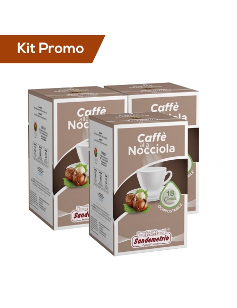Kit 3 astucci di caffè alla nocciola Sandemetrio