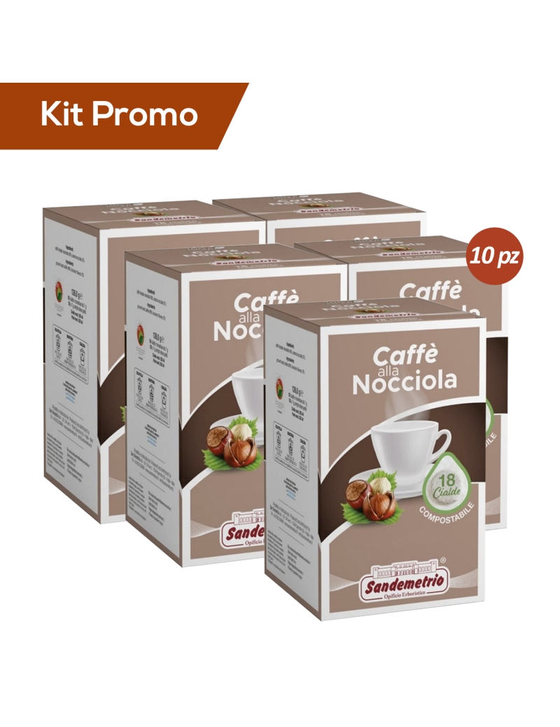 Kit 10 astucci di caffè alla nocciola Sandemetrio