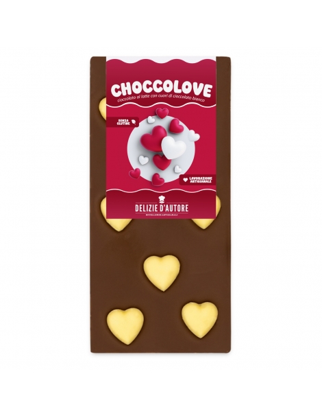 Tavoletta di cioccolato con cuori